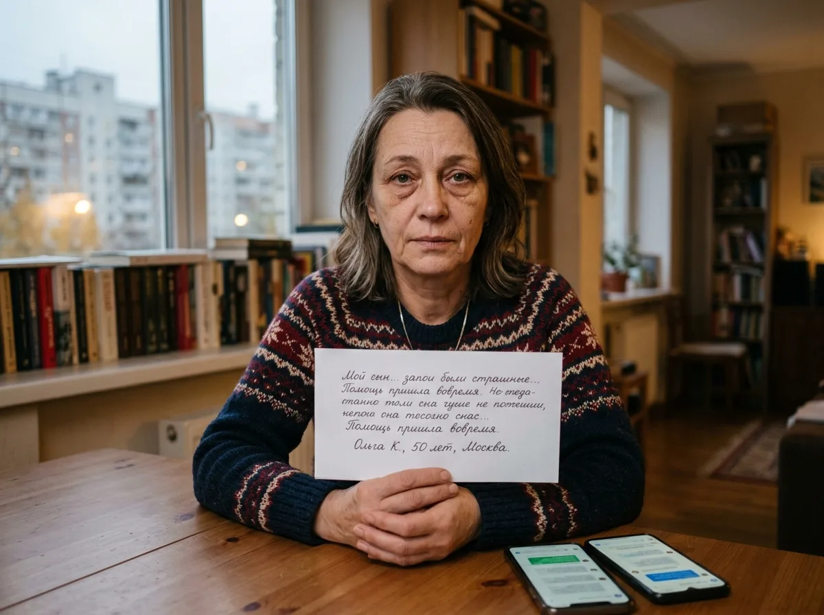 Аватар Ольга К., 50 лет, Москва, отзыв о помощи сыну при алкогольном запое